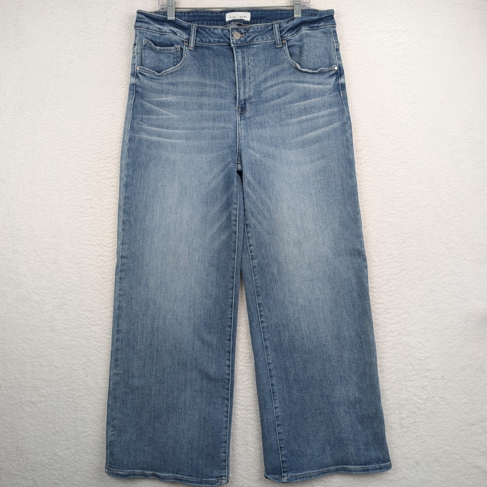 Risen Jeans Wide Leg Women's 2XL Medium Wash Stretch RDP5304X